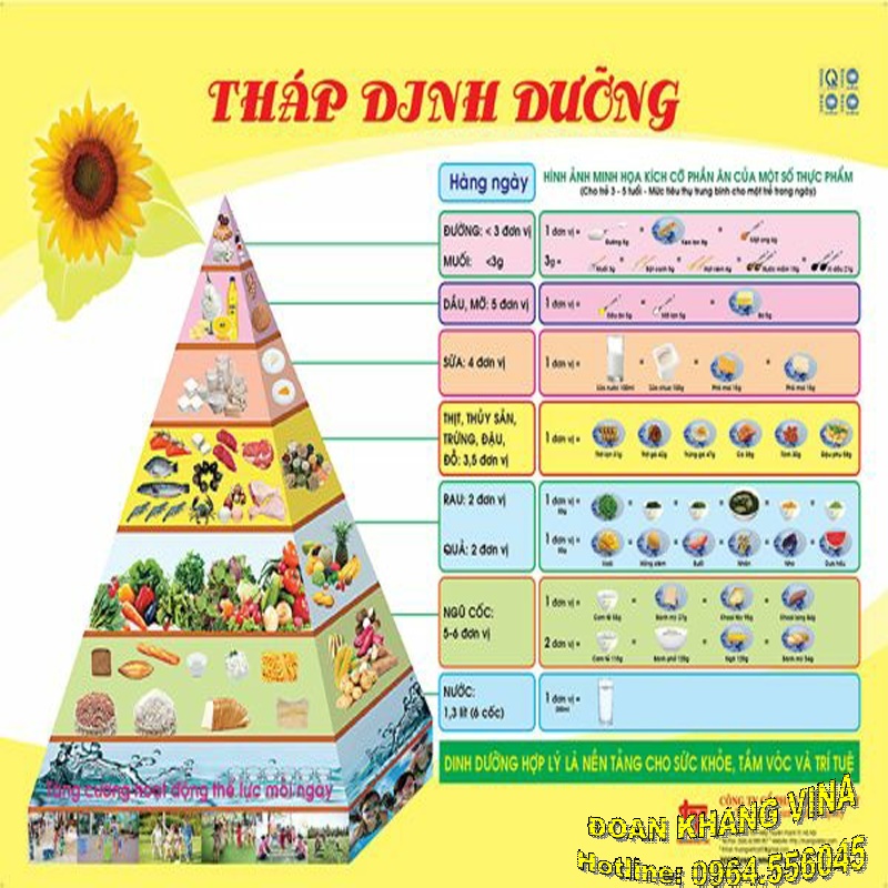 Tranh tháp dinh dưỡng cho bé mầm non DK 090-13