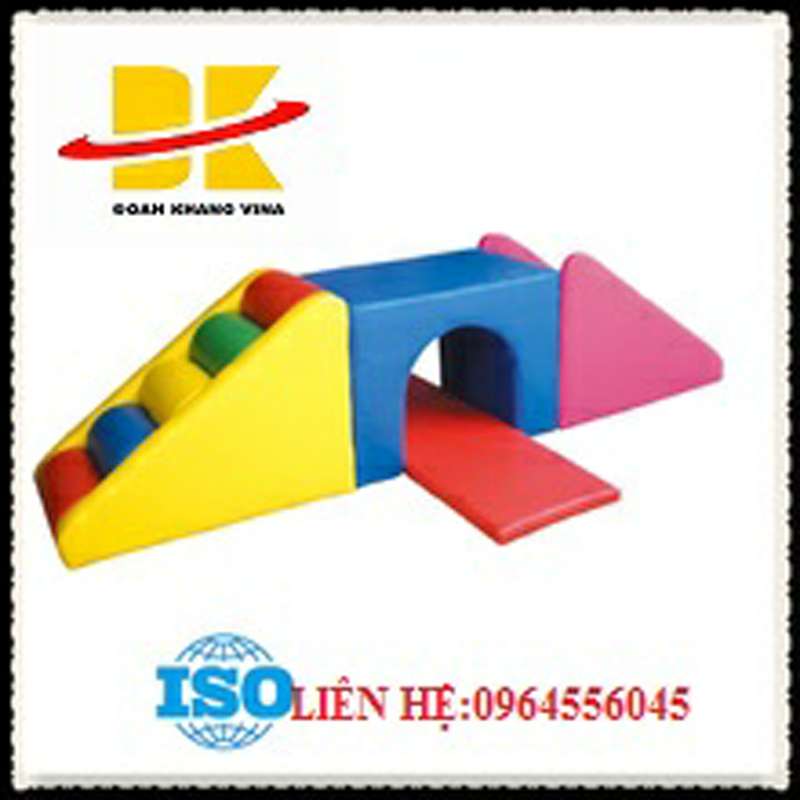 Mút xốp bộ vận động mềm cầu trượt cầu thang hầm chui cho bé DK 015-2