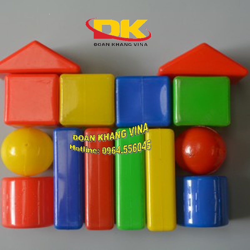 Bộ hình học khối cho bé mầm non bằng nhựa DK 061-10