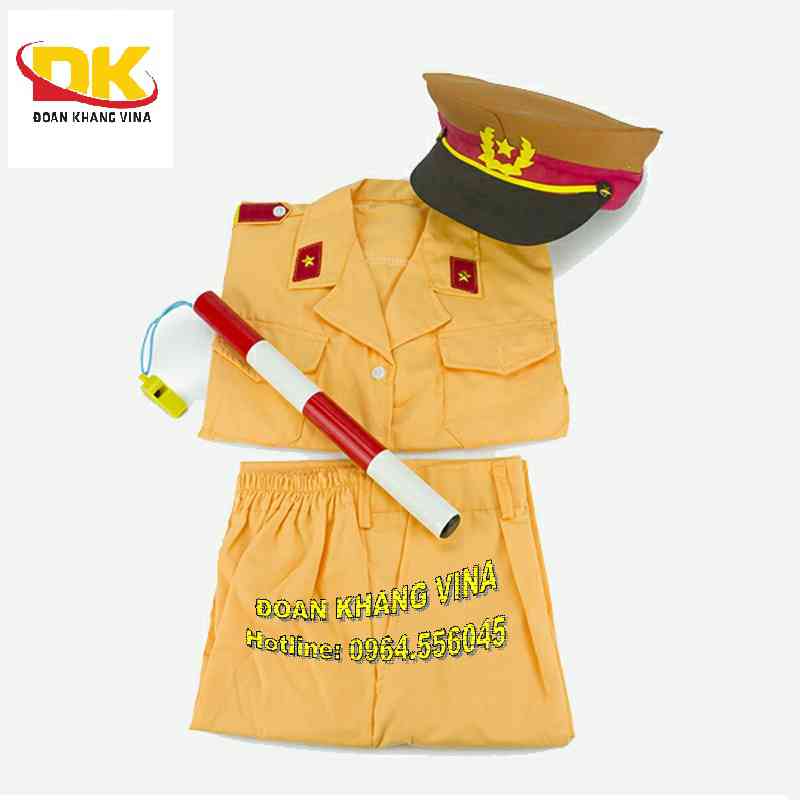 Bộ trang phục công an cho bé mầm non DK 071- 1