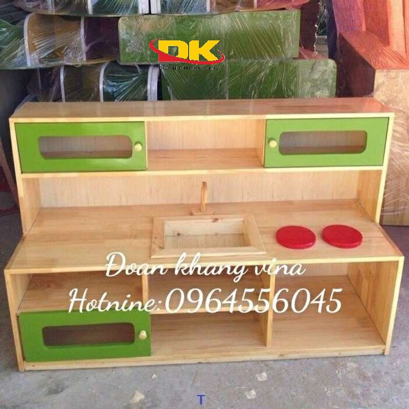 Tủ Bếp Mầm Non bằng gỗ  DK 013-15